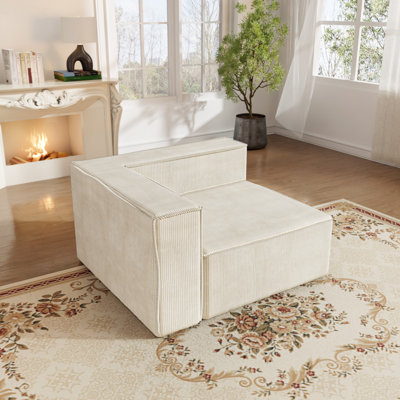 39" Left Armrest Compression Couch No Assembly Required by Latitude Run