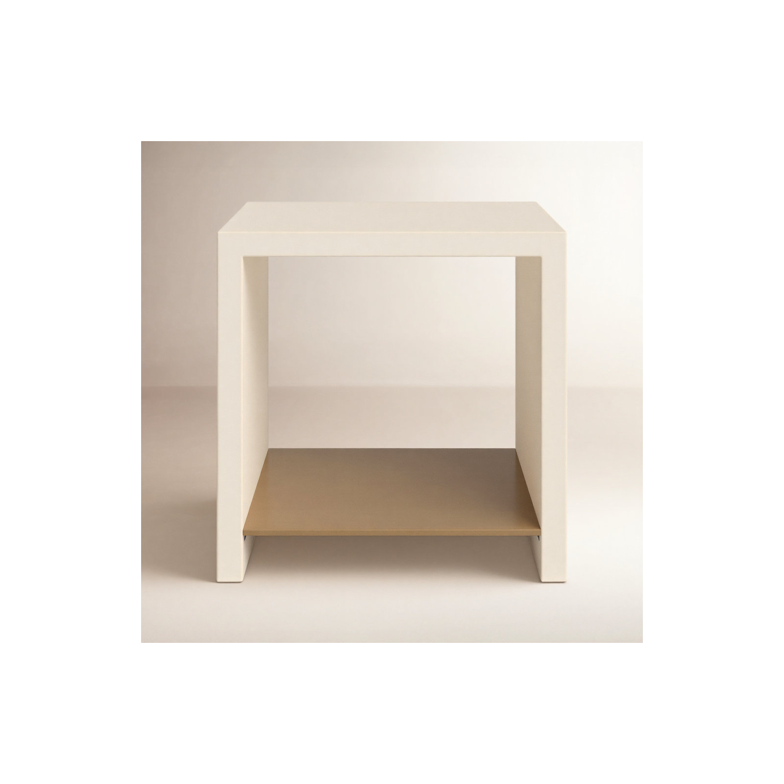 Fabria End Table, Parchment White