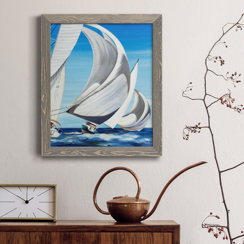 «On The Open Seas», impression sur papier encadrée, gris, H 20 po x l 17 po x P 1,5 po