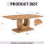 Table basse rectangulaire au look moderne et luxueux, 47 po x 25,6 po x 18 po, pour différentes pièces, bureau en bois simple et facile à nettoyer - salle à manger polyvalente, support pour différentes pièces 47 po x 25,6 po x 18 po