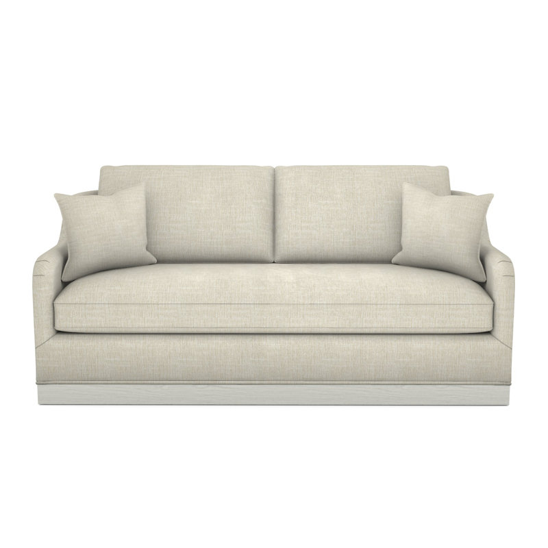 Fisher Plinth Base Bench Seat Mid Sofa, Casa Blanca, Tarbee Pebble
