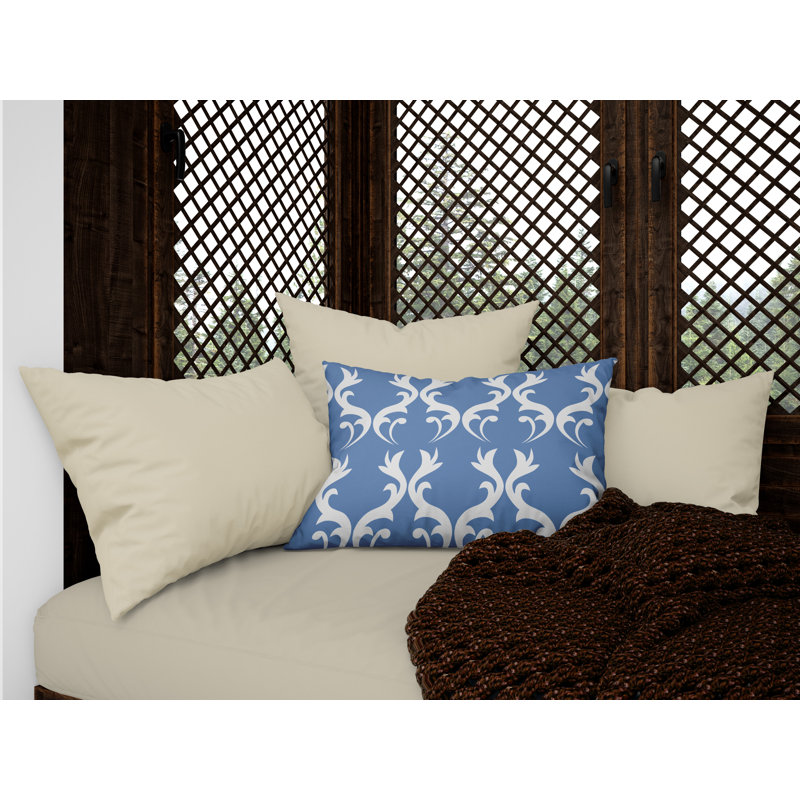 Housse et insert de coussin d'extérieur Galton, Pervenche