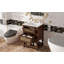Meuble-lavabo de 24 po avec lavabo intégré en céramique, meuble-lavabo à 1 tiroir profond, 1 tiroir basculant et meuble-lavabo simple pour les petites et moyennes toilettes-126234082