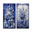 Bleu et blanc Boho Flower Pottery I - Boho Pottery-667474765