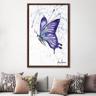 Lavender Butterfly by Ashvin Harrison - Print on Canvas