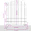 225cm H x 170cm W White Powder-Coated Steel Border Fencing