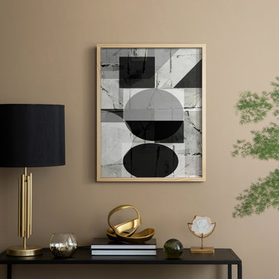 «Abstract Neutralité II», reproduction encadrée - bois massif