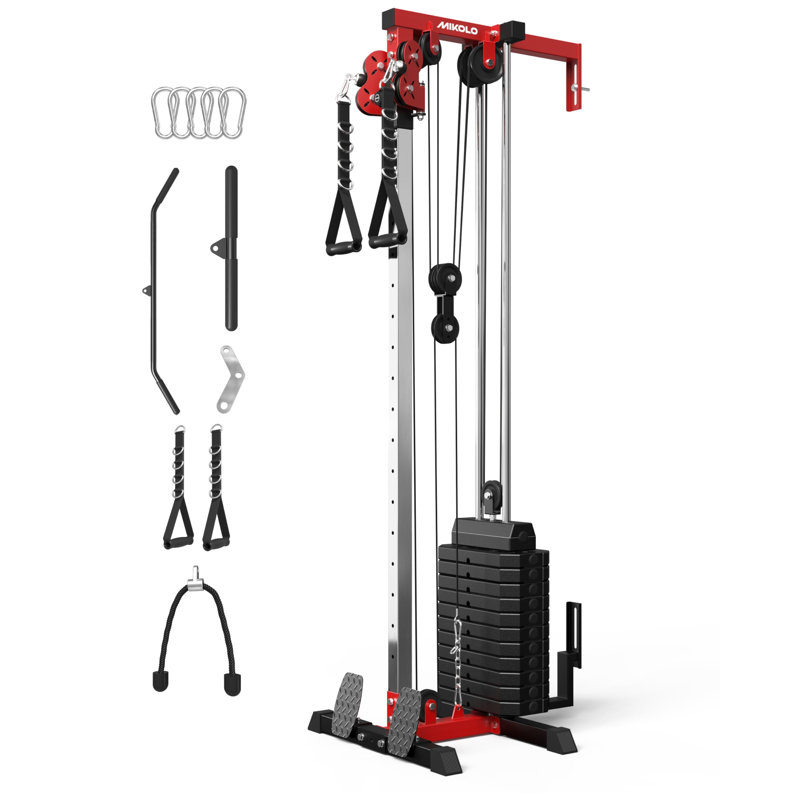 Mikolo Compact Weight Stack Functional Trainer with Adjustable Pulley