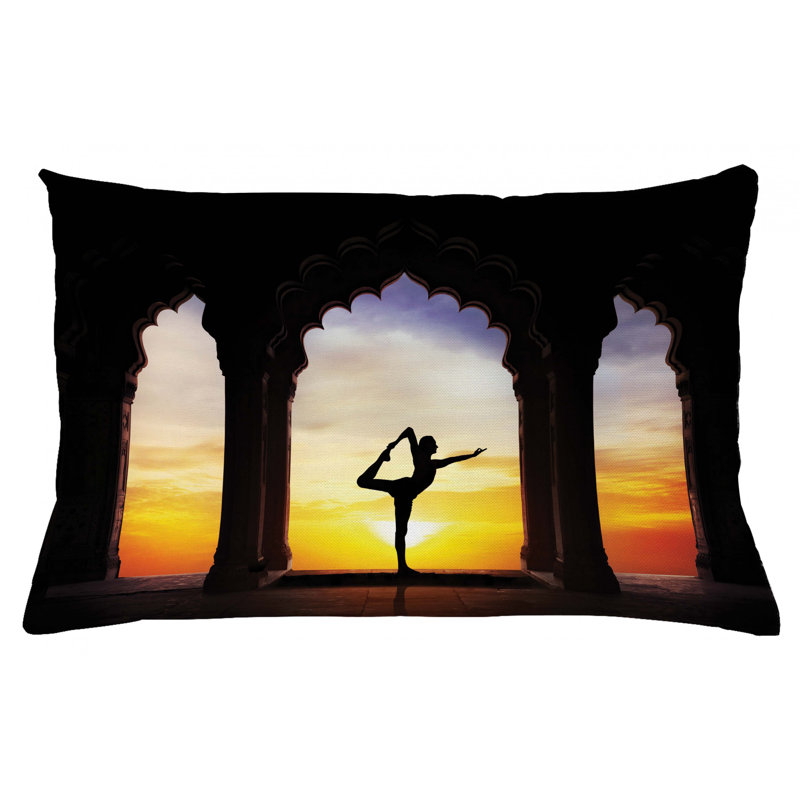 Housse de coussin lombaire intérieur/extérieur yoga, 16 po x 26 po