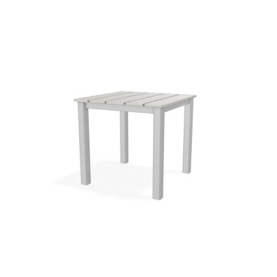 Table de bout d'extérieur carrée en polymère rustique 21 po