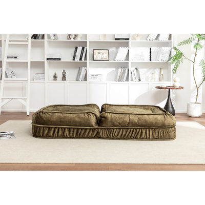 Human Dog Bed With Thick Foam Cushions, Velvet & Adjustable Massaging Pillow, Floor Upholstered Pet 5 Positions, Velvet, Massage