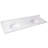 73 Inch Cultured Marble Vanity Top Two Sinks with Backsplash, White-86627097