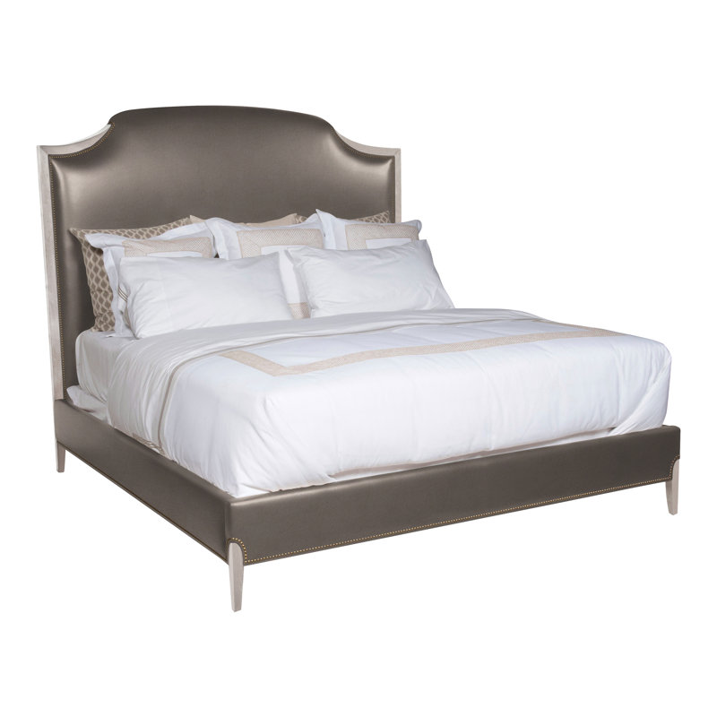 Lillet Queen Upholstered Panel Bed, Dove Gray, Yes, Gatsby Brown Sugar