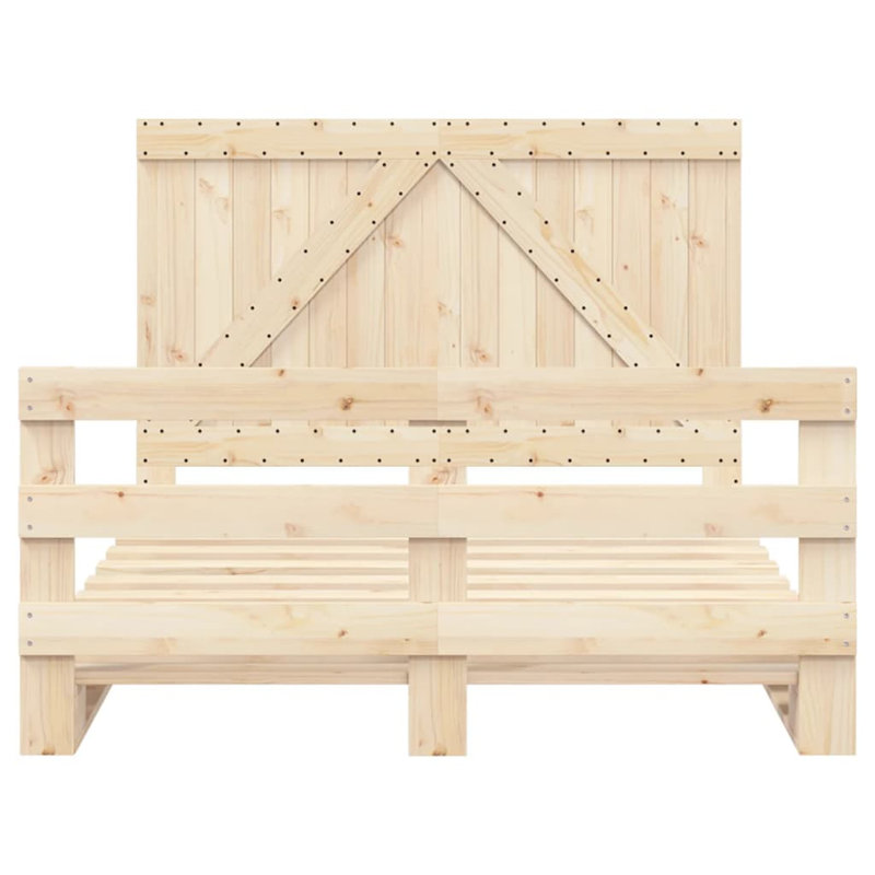 Houchins Solid Wood Bed, EU Double - 140 x 200 cm
