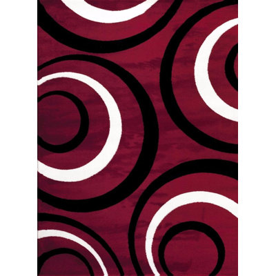Tapis abstrait rouge