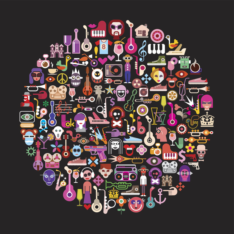 Vector Art Collage by Dan4 - Wrapped Canvas Print, 51cm H x 51cm W
