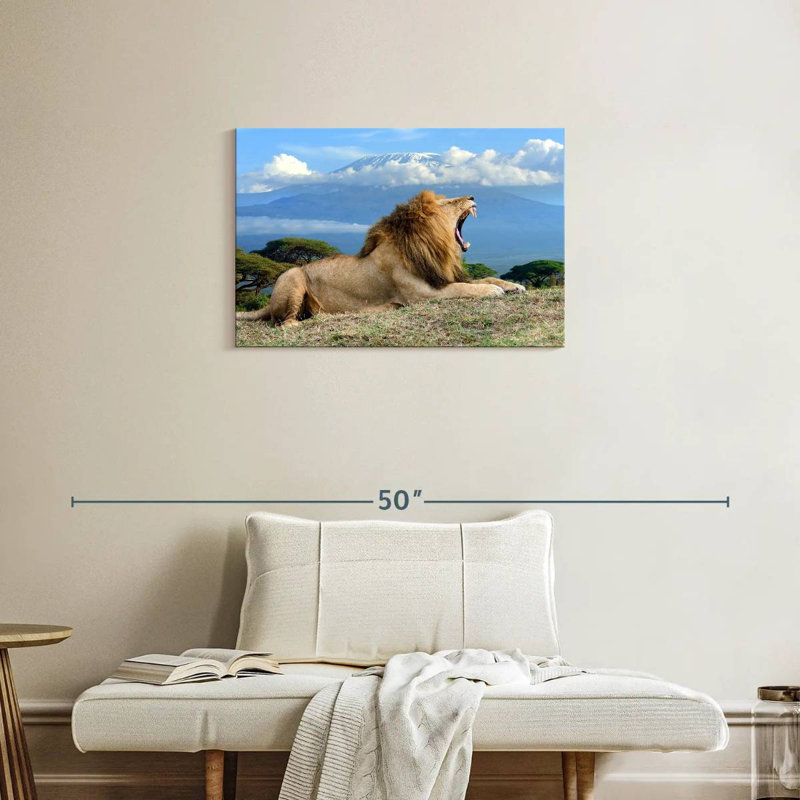 Brampt Roaring Safari Lion, 20" H x 30" W