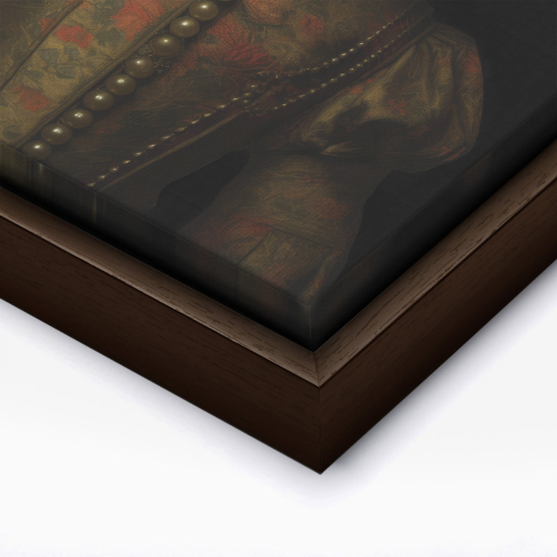 Chat de la Renaissance, Canvas, 16"H x 20"W, Brown Framed