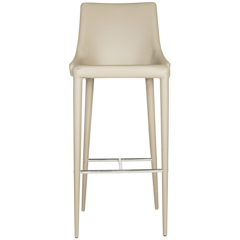Bohy Upholstered Counter Stool with Metal Frame, Taupe