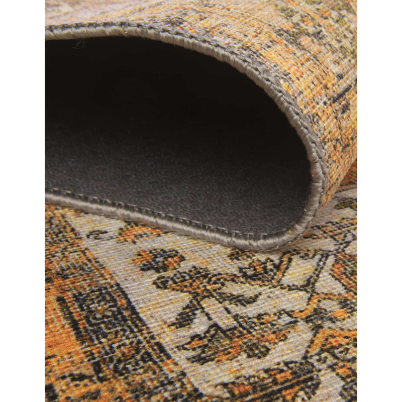 Tapis transitionnel de couleur jaune-ivoire, Tapis de couloir 2 pi 6 po x 12 pi