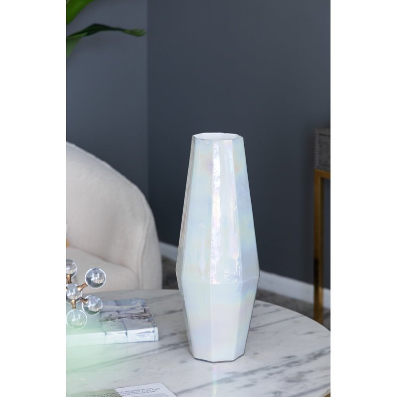 Glass Table Vase, Rainbow Opal