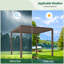 Pergola à persiennes, parasol d'extérieur avec cadre en métal et toit imperméable réglable-104879261