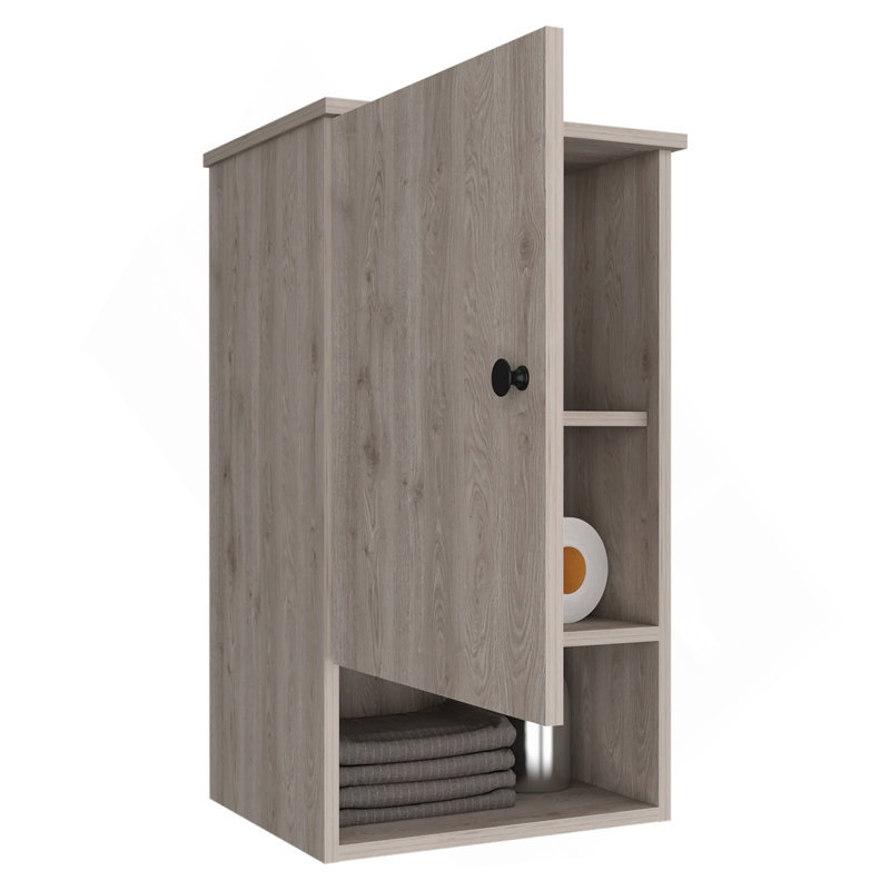 Medicine Cabinet Porto, Two Internal Shelves, Light Gray Finish, Light Gray