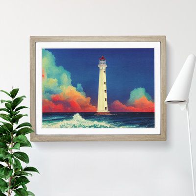 Lighthouse In Watercolour Vol.2 1 Piece Single Picture Frame Wall Art