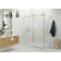 Nova 64 in. x 36 in. x 78 in. 90-degree Fully Frameless Sliding Glass Shower Enclosure