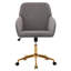 Fauteuil de bureau gris en velours ergonomique avec finition fine et ergonomique réglable pour un confort optimal-836896777
