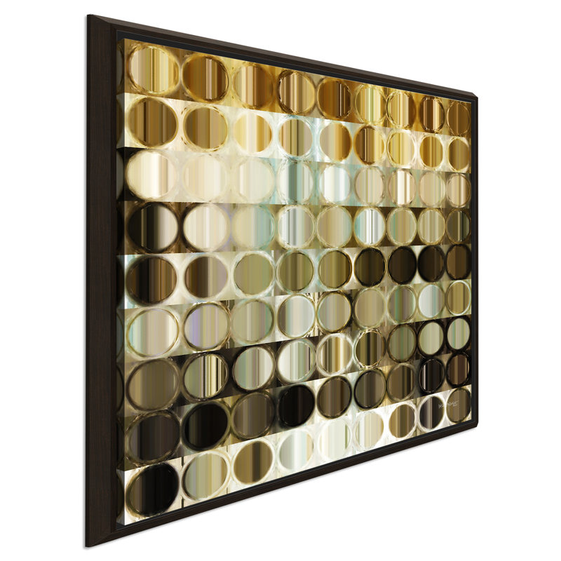 «Circles and Squares 41», reproduction d'impression sur toile encadrée, H 21,5 po x l 21,5 po x P 2 po