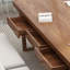 Bureau rectangulaire en noyer massif avec 6 tiroirs-119524455