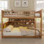Lit superposé en bois moderne avec tablette de rangement intégrée, lumières à changement de couleur, panneau perforé et garde-corps de sécurité-1725762968