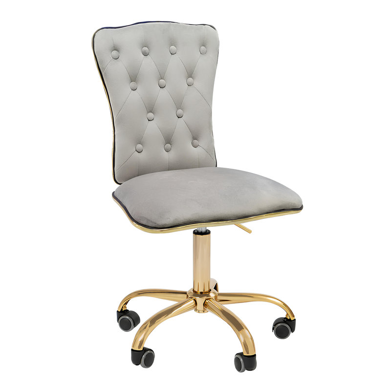 Elise makeup desk dressing chair, Gris