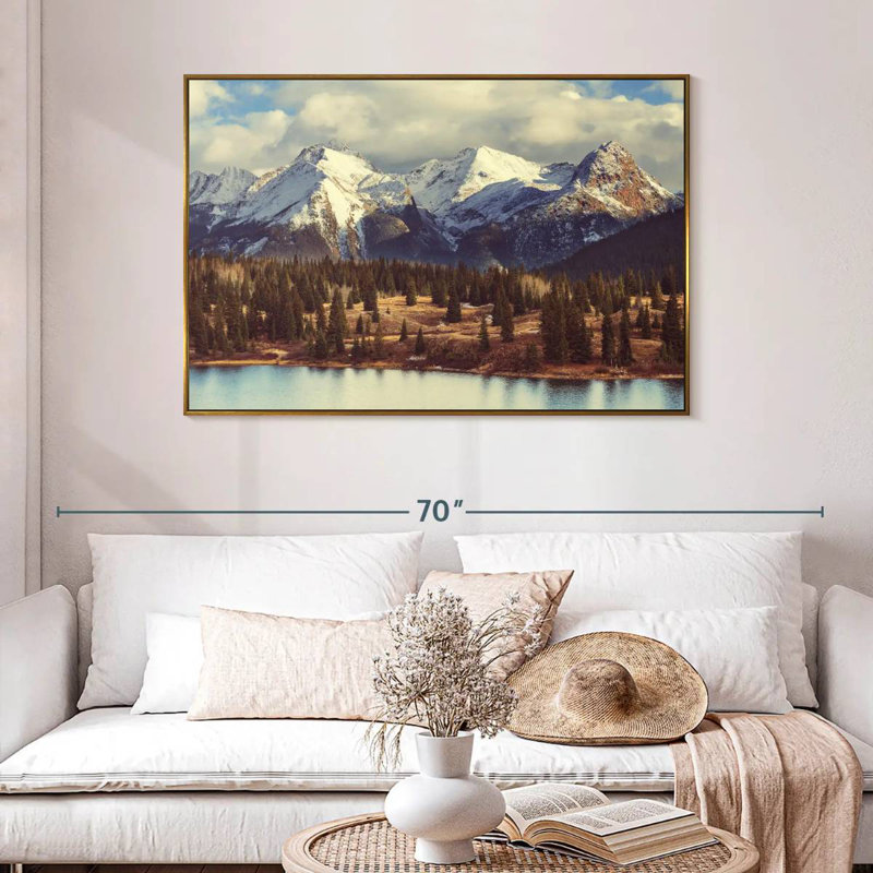 Colorado Rocky Mountains, 46" X 31", Floating Frame Gold