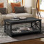 Table basse moderne avec tablette de rangement, idéale pour les salons fermiers dans de petits espaces, avec un assemblage facile