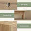 3 Drawer Oak Rattan Bohemian Chest of Drawers Nightstand for Bedroom Hallway