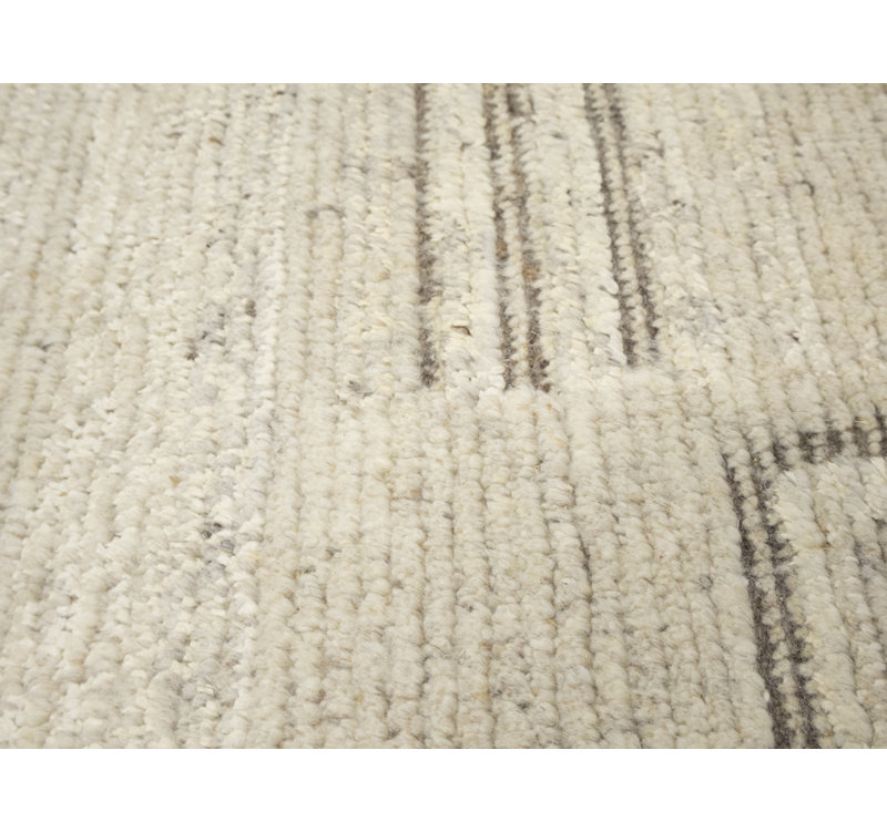 Beige Abstract Handmade 8x10 Oriental Modern Rug