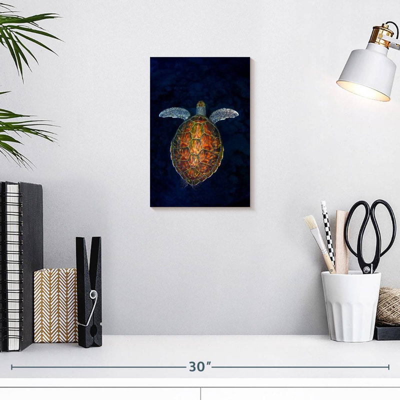 Brampt Turtle In The Abyss, 12" H x 8" W