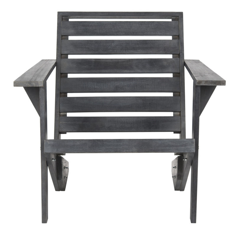 Chaise Adirondack en bois massif Ursa, Gris ardoise foncé