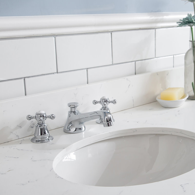Palace 60'' W Double Vanity, Pure White, Polished Nickel