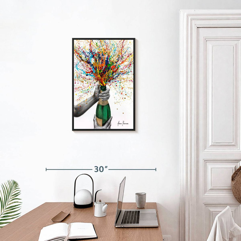 Bouteille de nostalgie, Cadre flottant noir, 17 po x 25 po