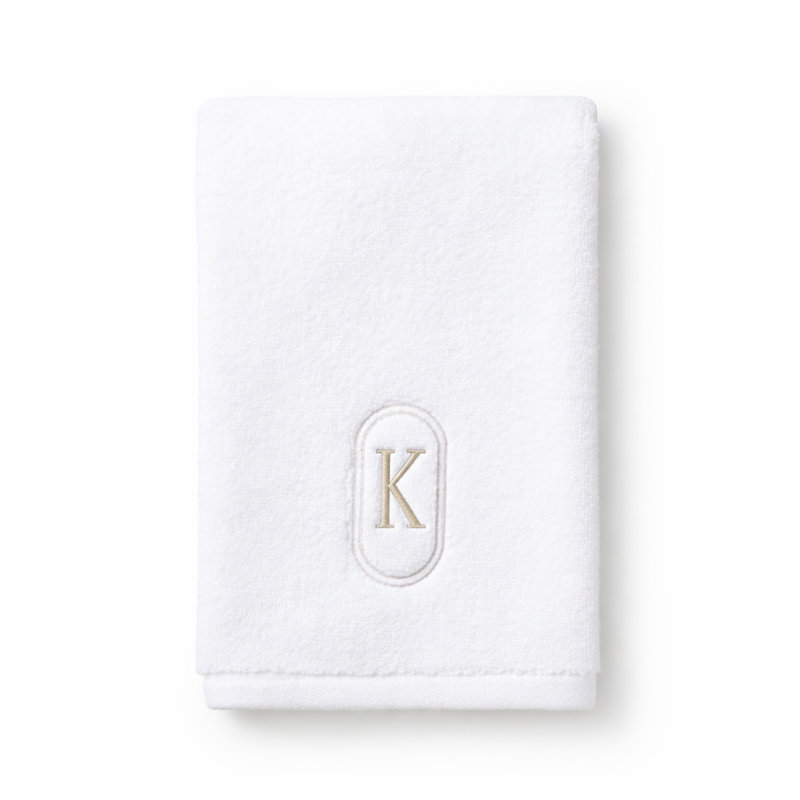 Monogram Embroidered Fingertip Towel, K