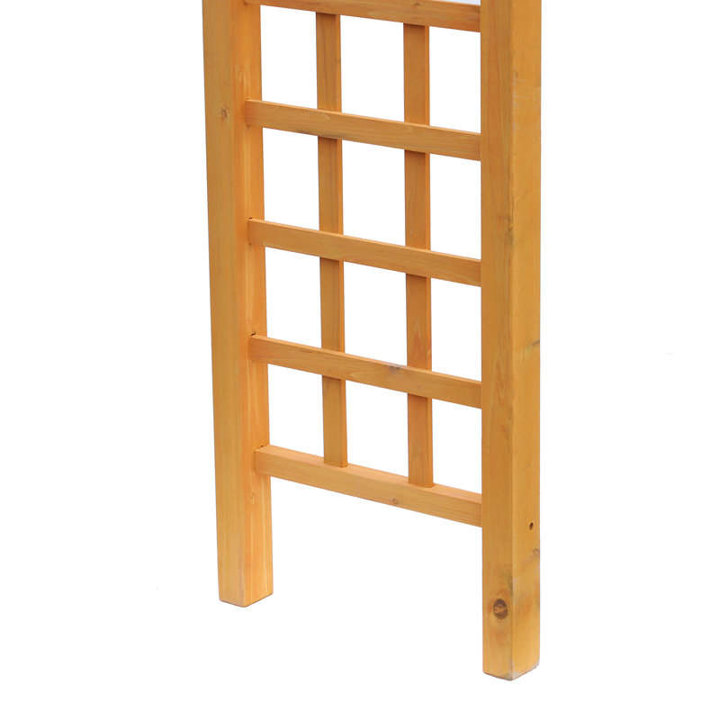 7.5FT Wood Garden Arch Trellis, Yellow