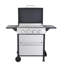 Barbecue d'extérieur au gaz propane 4 49200Btu, ss, grilles de cuisson en émail, table d'appoint pliable, support à panier suspendu 49200Btu,