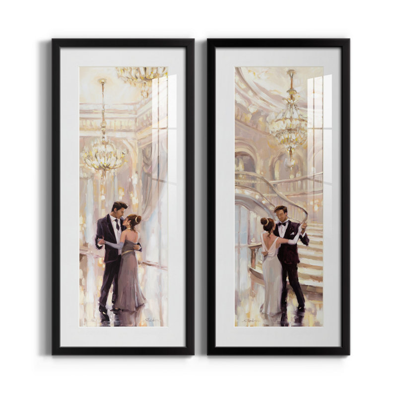 Cadre photo, ensemble de peintures sur papier, Cadre noir