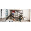 Lit mezzanine double en métal avec de multiples fonctionnalités pour optimiser l'espace-378463940
