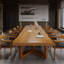Table de conférence en bois massif brun Free Form-1798195569