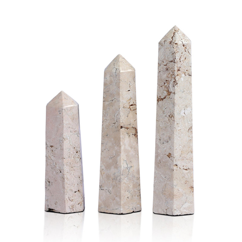 Travertine Obelisk Set-Romano Fosse Travertine