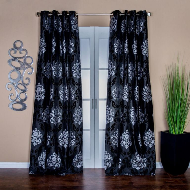 Danford Semi Sheer Curtain Single Panel, White, 54" W x 96" L
